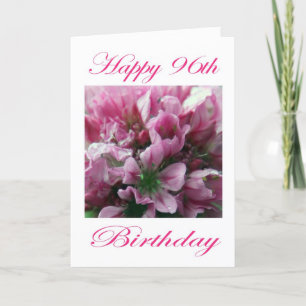 Carte Joyeux quatre-vingt-seizième anniversaire de fleur