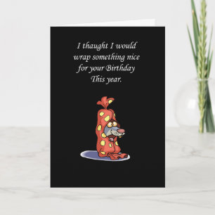 Carte Joyeux rat d'anniversaire dans un paquet humoristi