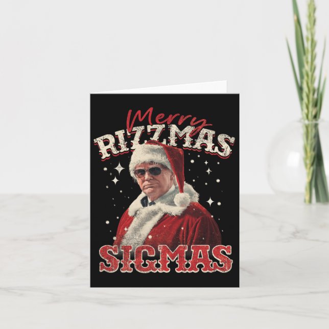 Carte Joyeux Rizz Noël Sigmas- Gen Alpha Collège Faux (Devant)