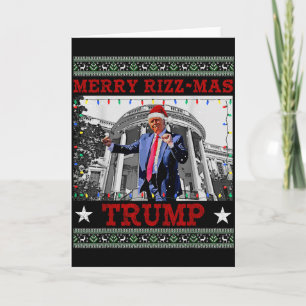 Carte Joyeux Rizzmas Trump Drôle Humoristique Danse de T