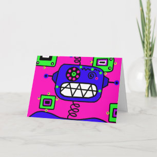 Carte Joyeux robot d'anniversaire