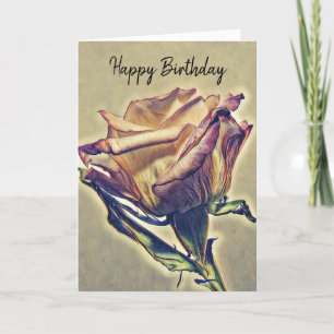 Carte Joyeux Rose d'anniversaire