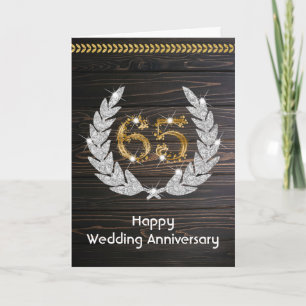 Carte Joyeux Sapphire 65e anniversaire de Mariage