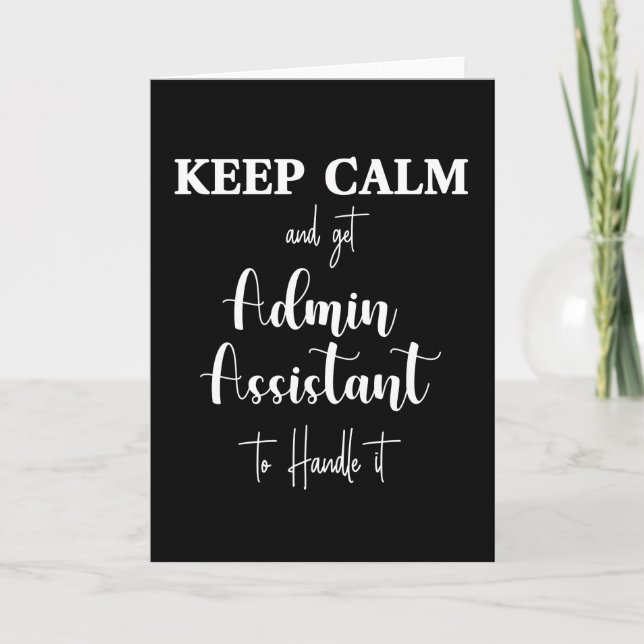 Carte Joyeux Secrétaire jour. Professionnel administrati (Devant)