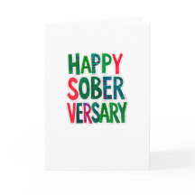 Carte Joyeux Soberversaire, 5x7", enveloppe inclus