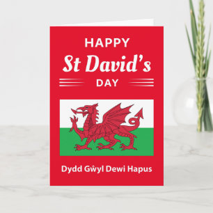 Carte Joyeux St David's Day Dydd Gala Gallois Dewi Hapus