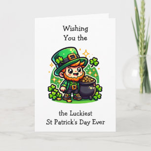 Carte Joyeux St Patrick's Day Leprechaun