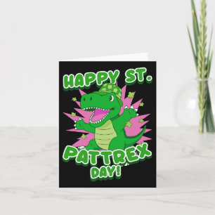 Carte Joyeux St. Patricks Day Saint Paddy Day Dinosaur L