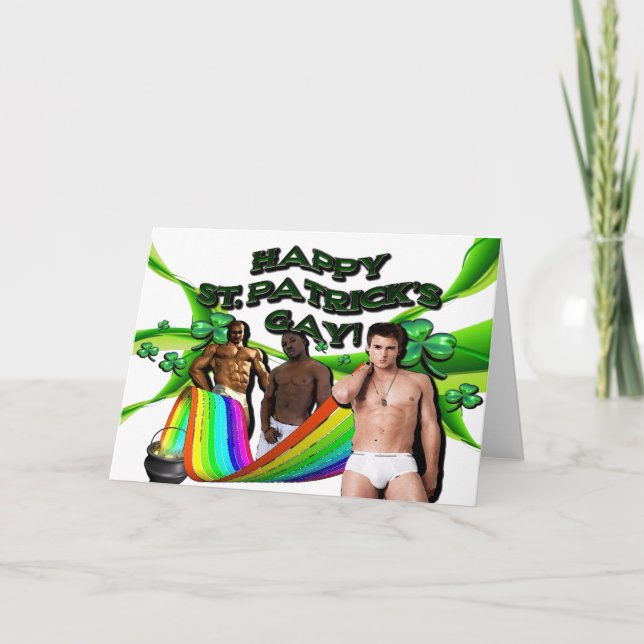 Carte Joyeux St Patrick's Gay ! (Devant)