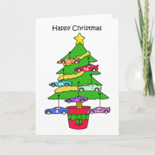 Carte Joyeux Stock de Noël voiture Racer