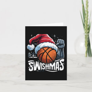 Carte Joyeux Swishmas Vilain Noël Basket-ball Noël