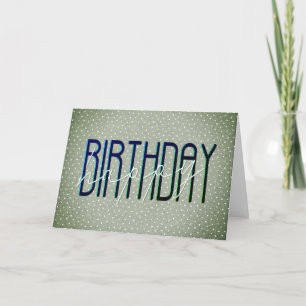Carte Joyeux texte d'anniversaire en Pois