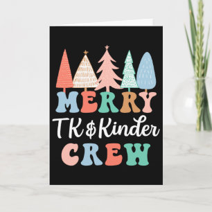 Carte Joyeux Tk et Kinder Crew Professeur de maternelle 