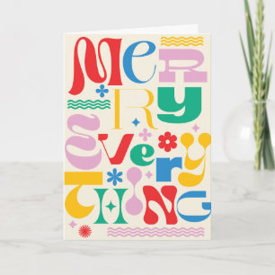 Carte Joyeux tout Type tendance Mix Greeting Card