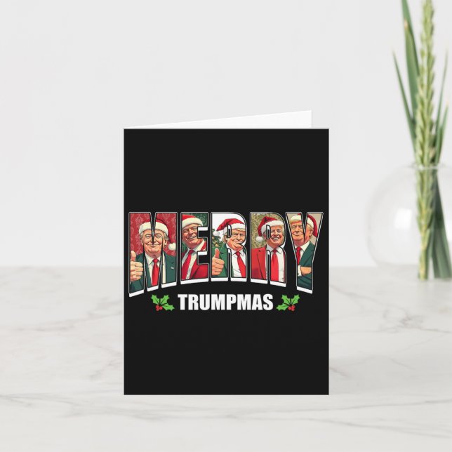 Carte Joyeux Trumpmas Santa Trump Noël Pyjama Drôle (Devant)