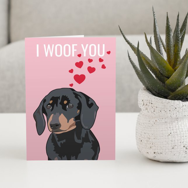 Carte Joyeux Valentin du chien | Dachshund (Créateur téléchargé)