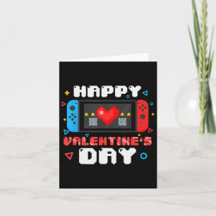 Carte Joyeux Valentines Jour Vidéo Contrôleur Coeur T
