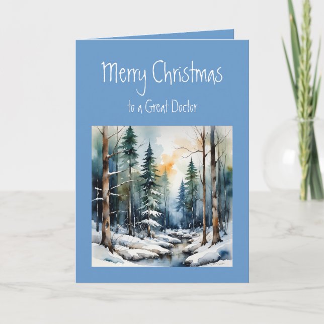 Carte Joyeux voeux de Noël Merveilleux docteur (Devant)
