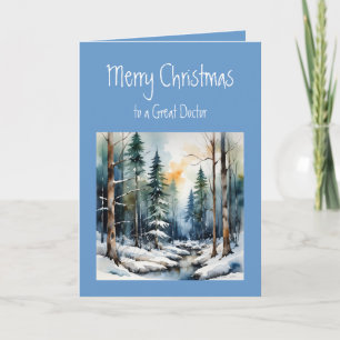 Carte Joyeux voeux de Noël Merveilleux docteur