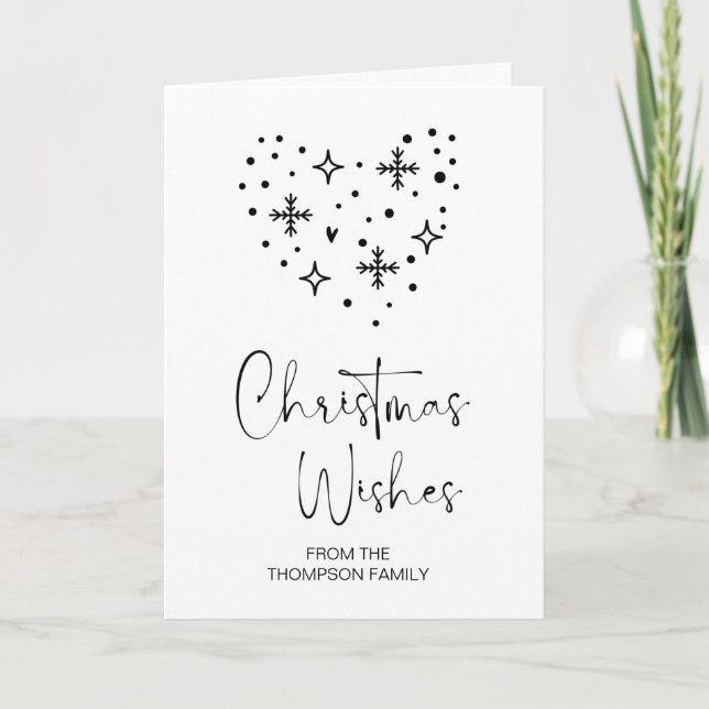 Carte Joyeux voeux de Noël pour famille et amis (Devant)