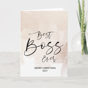 Carte Joyeux voeux de Noël pour le meilleur patron chaqu