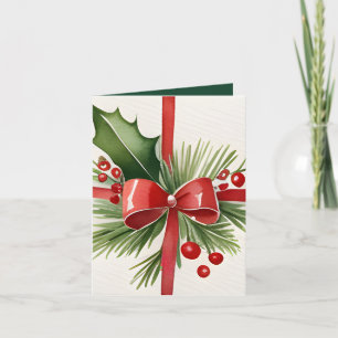 Carte Joyeux voeux et une recette de Noël