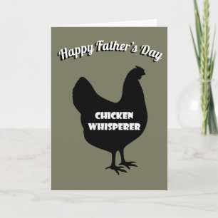Carte Joyeux Whisperer de poulet Fête des pères