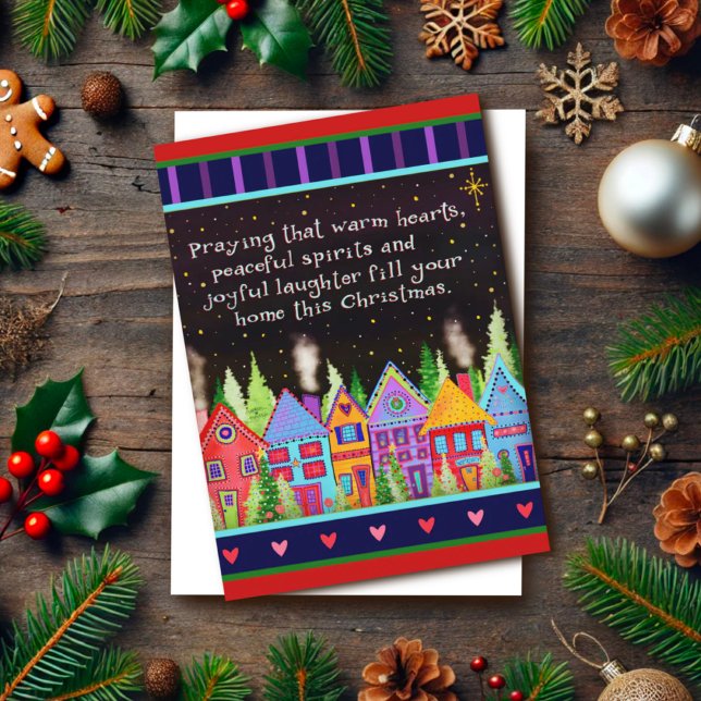 Carte Joyful Hearts Neighborhood Village Christmas  (Créateur téléchargé)