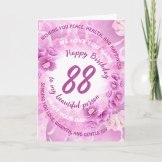 Carte Jubilé de la Fleur de Cerisier | Âge personnalisé