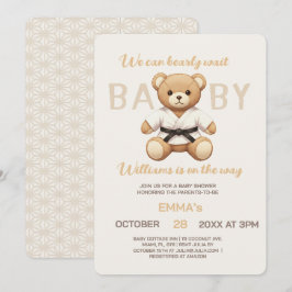 Carte Judo Black Belt Bear Baby Shower Collection 