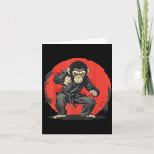 Carte Judo Monkey Taekwondo MMA Jiu-Jitsu Kung Fu Singe