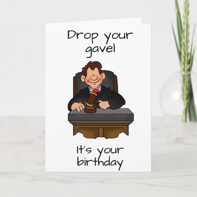 CARTE "**JUGÉ** CÉLÈBRE " SON ANNIVERSAIRE" (Devant)