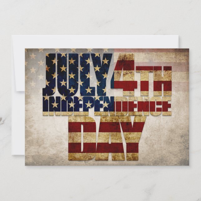 Carte Juillet 4 Jour de l'Indépendance Conception du dra (Devant)