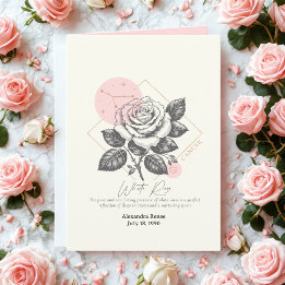 Carte Juin à Juillet Fleur de naissance Personnalisé Ann