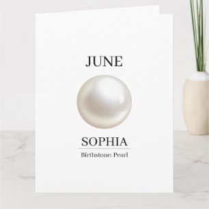 Carte Juin Perle Anniversaire Personnalisé 