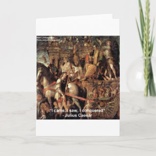 Carte Julius César "J'ai conquis" Citation Cadeaux & Tee