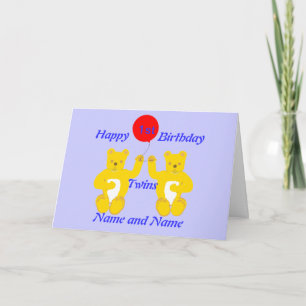 Carte Jumeaux Anniversaire Twins
