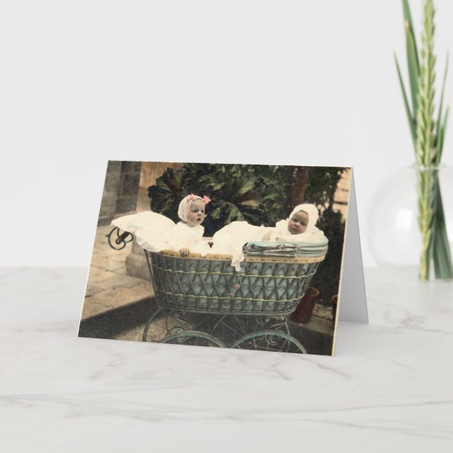 Carte Jumeaux vintages (Devant)