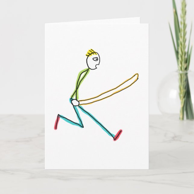 Carte Jump Rope Skipping Stickman (Devant)