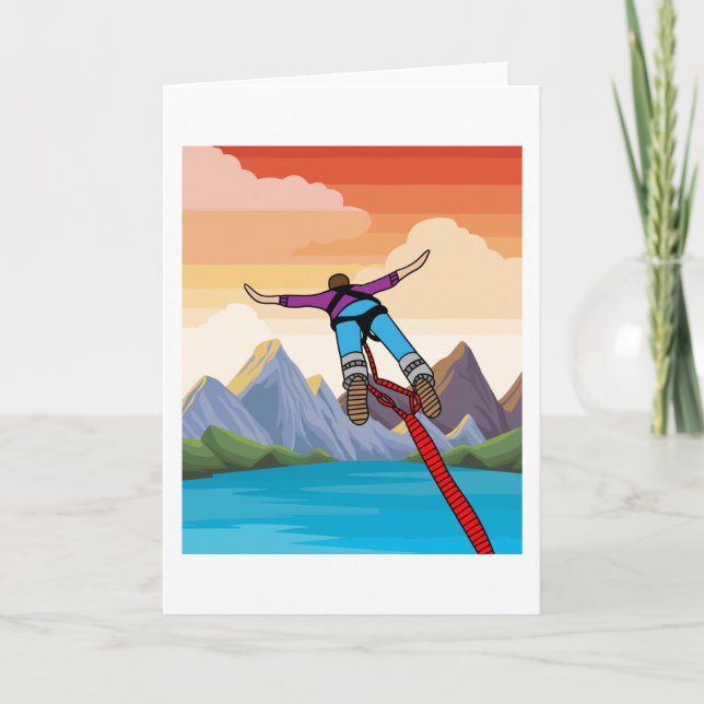 Carte Jumping Bungee Sauter Vers La Liberté (Devant)