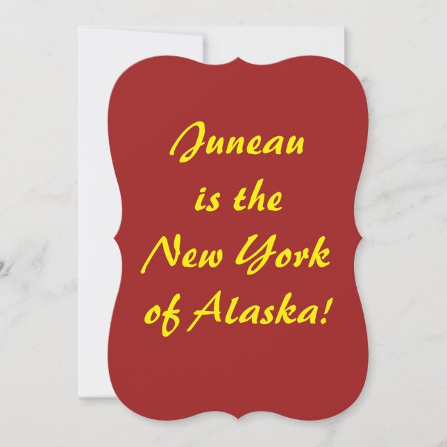 Carte Juneau est le New York of Alaska (Devant)