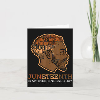 Carte Juneteenth Black King Jour de l'Indépendance Mélan