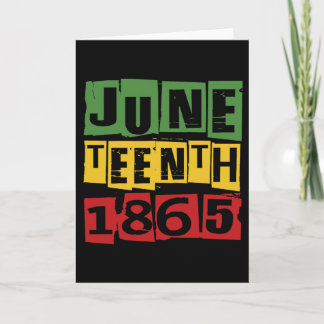 Carte Juneteenth Celebrate Black Freedom 1865 History Mo