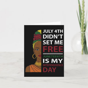 Carte Juneteenth est mon jour de l'indépendance 