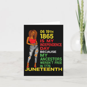 Carte Juneteenth est mon jour de l'indépendance Femmes n