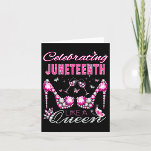 Carte Juneteenth femmes noires reine célèbrent l'indépen