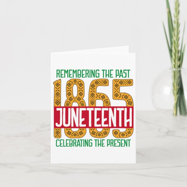 Carte Juneteenth Histoire Afro-Américaine Noire 1865 Jui (Devant)