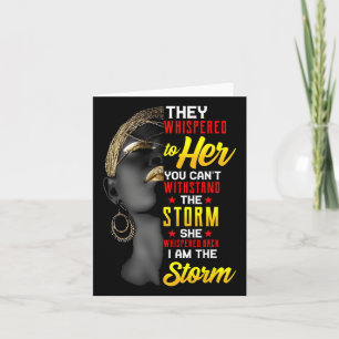 Carte Junetten Je Suis La Tempête Black Women Historien