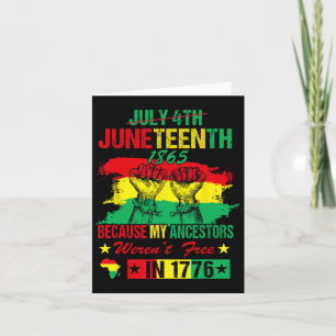 Carte Junetten Mes ancêtres Libres Black African Flag Pr