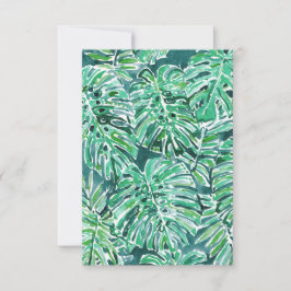 Carte JUNGLE VIBES Green Tropical Monstera Motif